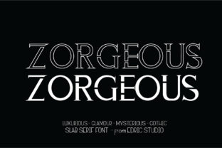 Zorgeous: A Bold, Minimal Serif Font